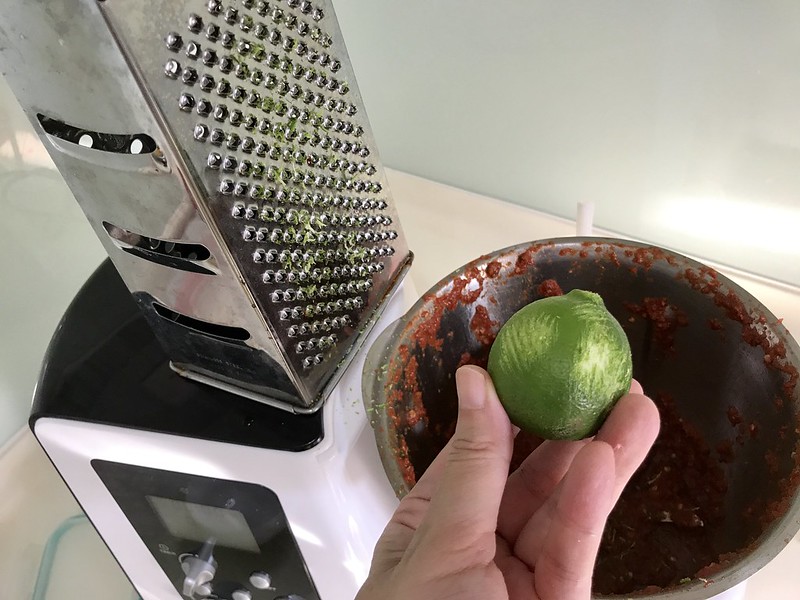 Add the zest (and juice, if you like) of kaffir lime