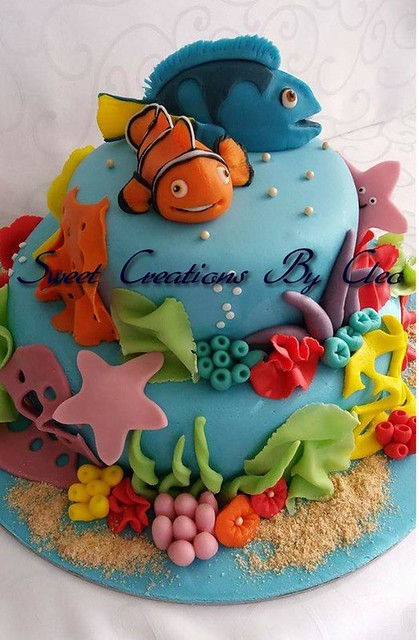 Nemo and Dory Birthday Cake from Χειροποίητες μπομπονιέρες από μπισκότο-Sweet Creations By Cleo