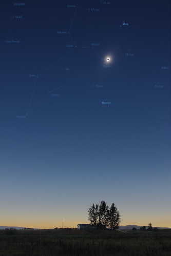 solareclipse totalsolareclipse sun moon planets stars mars mercury regulus denebola constellationleo sky weiser idaho