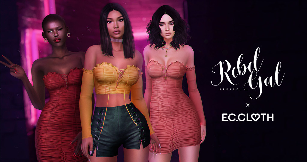 Rebel Gal x Ec.cloth - Baldwin Dress & Top @Uber - SecondLifeHub.com