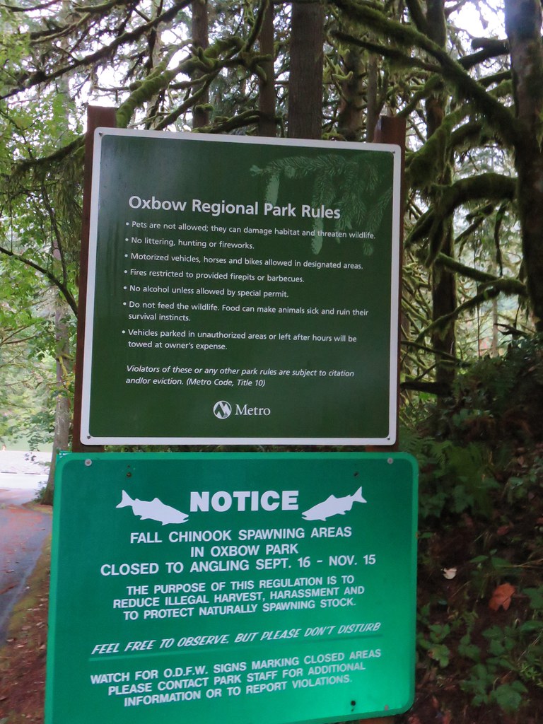 Sign at the Oxbow Park boat ramp