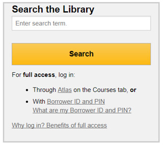 Library page login