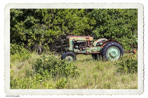 tractor field grass abandoned oklahoma