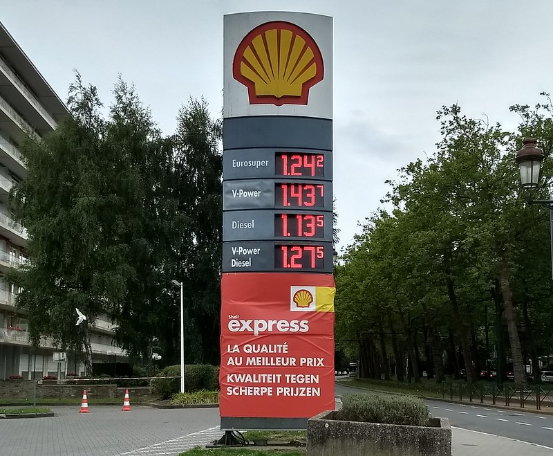 Petrol prices in Brussels