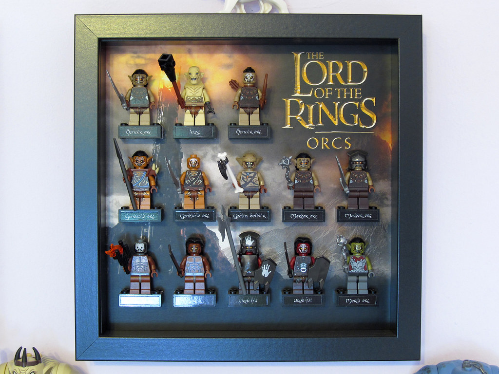 Display Frame Lego Lord Of The Rings LOTR minifigures mini figures case 