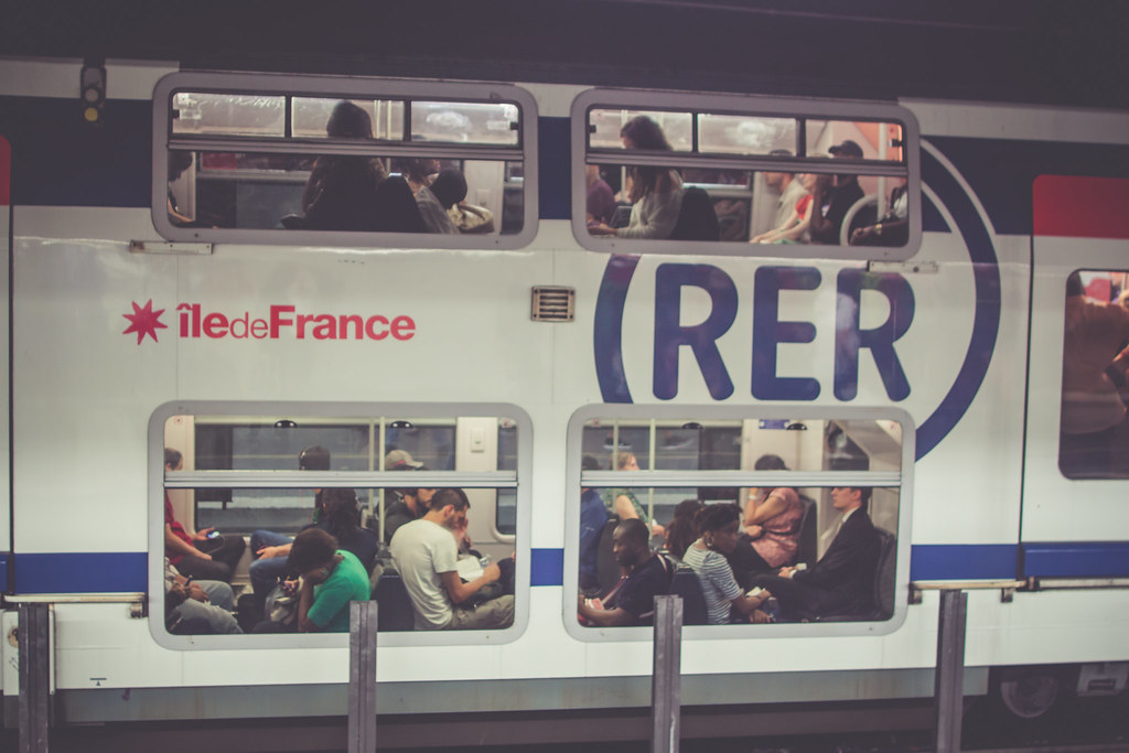 RER Train in Paris, France