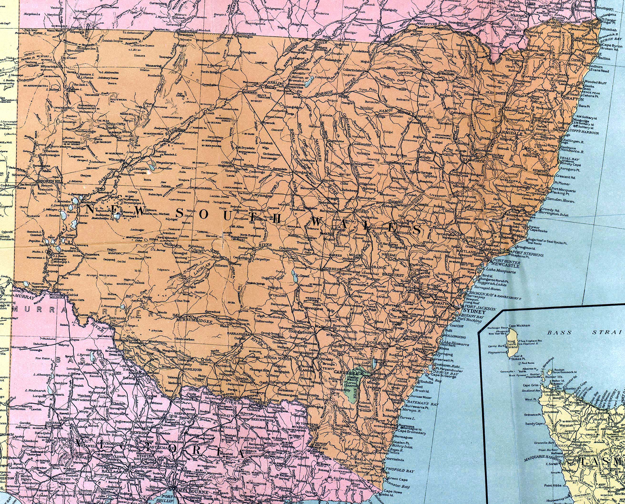 New South Wales Map 1916