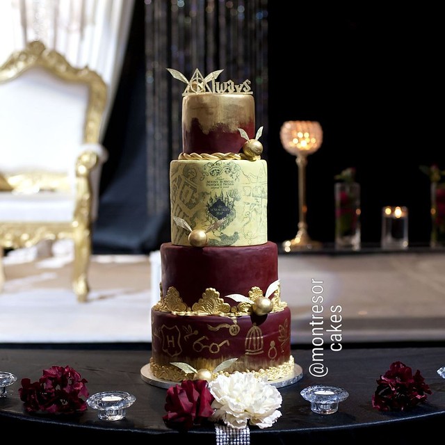 Harry Potter Themed Wedding Cake by Sana Siddique of Mon Tresor Cakes & Cupcakes