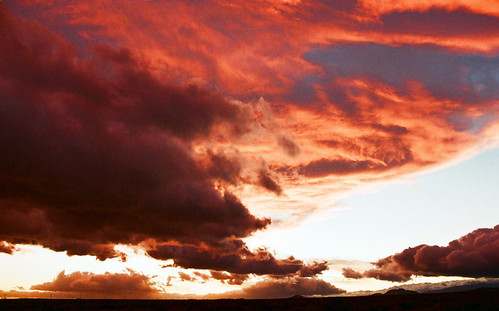 sunset clouds desert