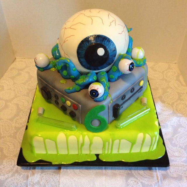 Mad Scientist Birthday Cake from Stacy Gimmey of Crafty Cakes by Stacy