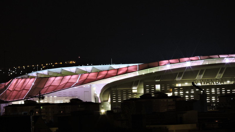 Wanda Metropolitano - Pruebas de iluminación