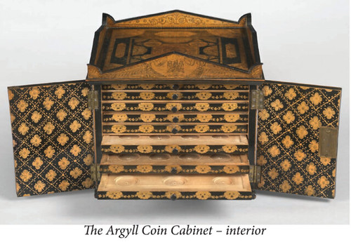 Argyll Coin Cabinet interior