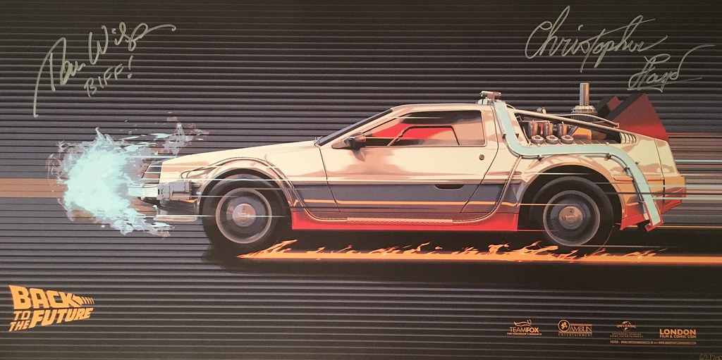 Back To The Future signed poster.