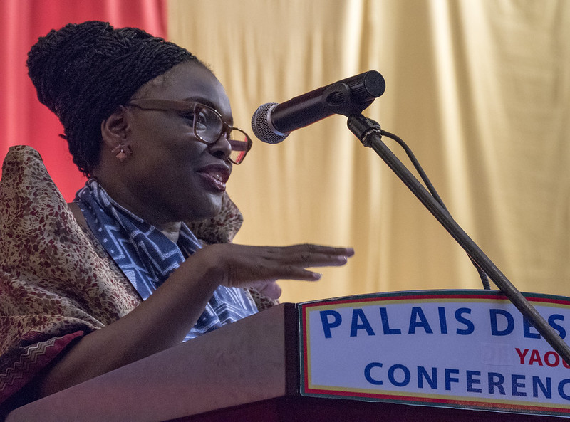 Lady Justice Bamugemereire, speaking at ABLI 2017. Picture Andrew Boyd, Bible Society