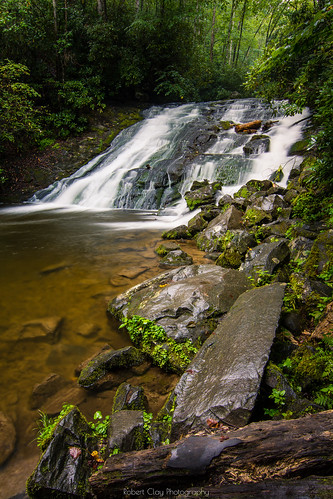 greatsmokymountains indiancreekfalls northcarolina summer creek landscape longexposure water waterfall