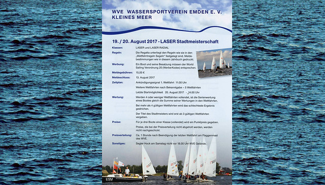 Laser-/Finn-Stadtmeisterschaft am 19.+20.08.2017