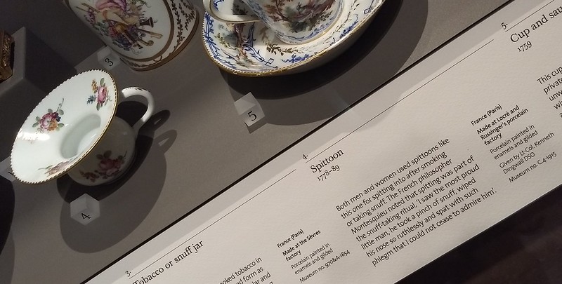Fine French spittoon, V&A Museum, London