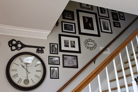 How to arrange pictures for a staircase gallery wall.