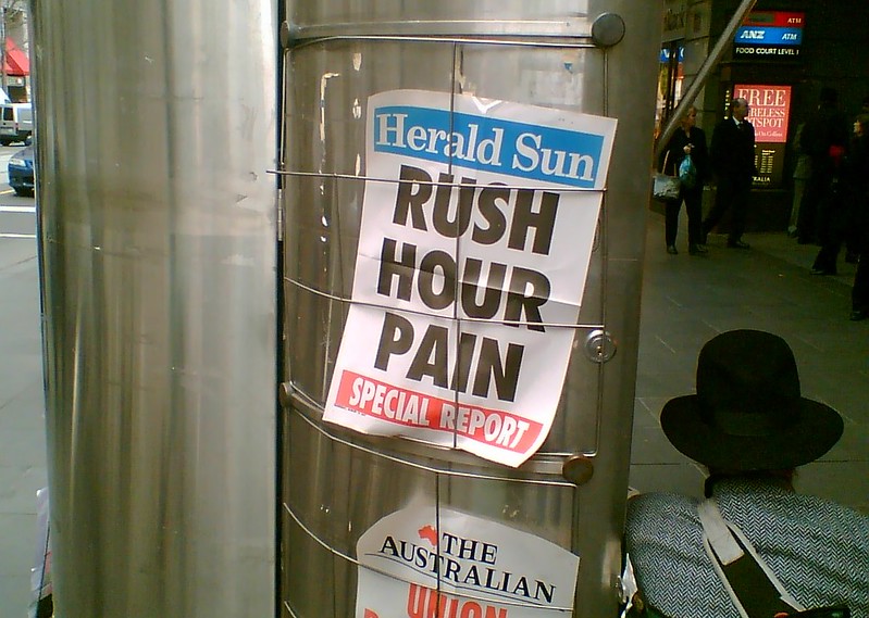 Herald Sun headline, August 2007
