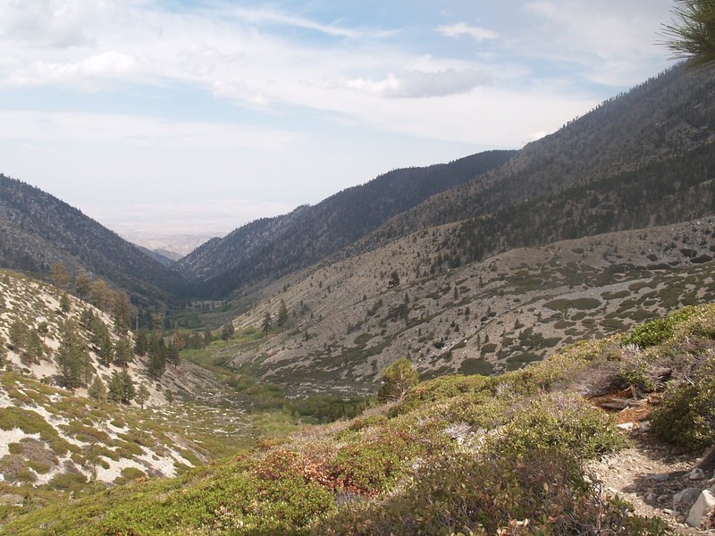 View down the North Fork of the Whitewater River from the Mineshaft Flat Campsite