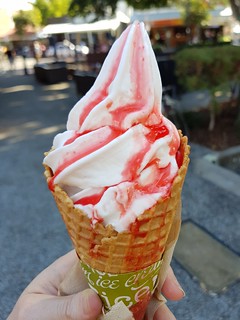 $5 Cone with Strawberry Sauce from I Should Coco