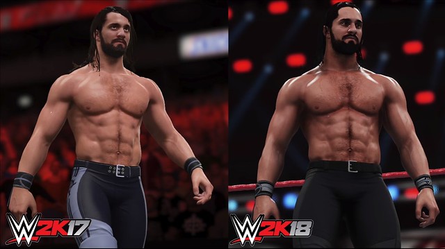 WWE 2K17 contre WWE 2K18 - Seth Rollins