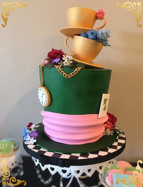 Mad Hatter Themed Baby Shower Cake by Rosemary Meade Orzo