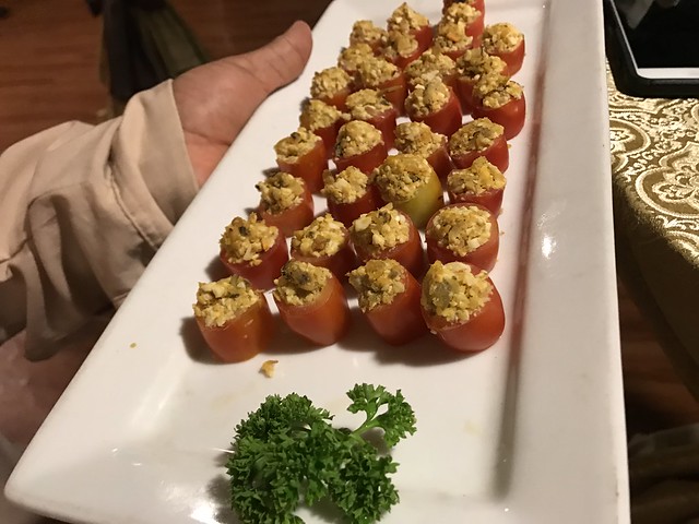 cherry tomatoes with tuna filling