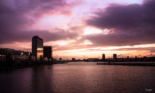 amsterdam skyscape sky colors clouds sunset city cityscape water theij thenetherlands evening europe canon
