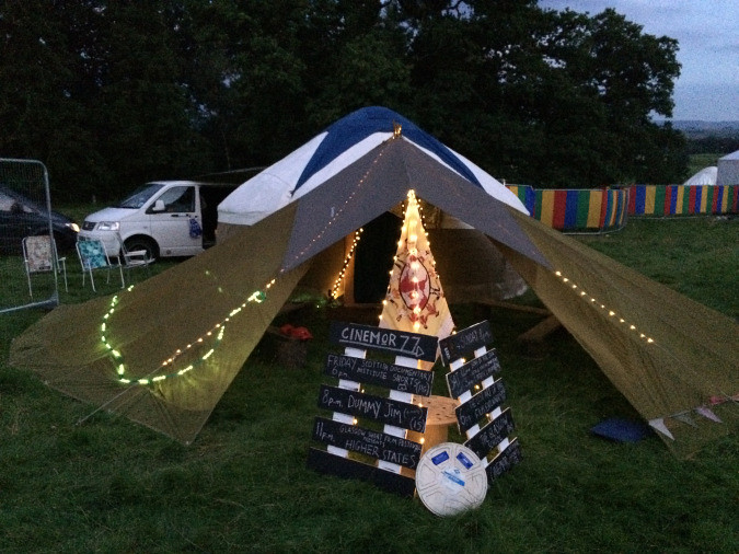 CineMor77 cinema yurt at Doune the Rabbit Hole festival