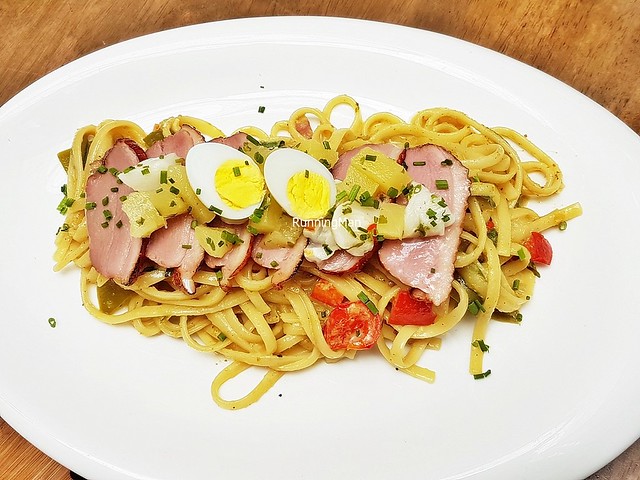 Green Curry Lychee Duck Linguine