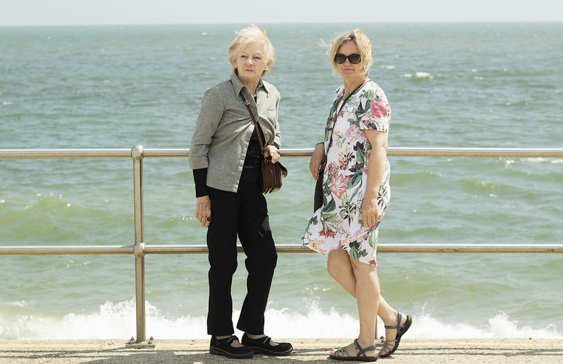 Mum and Rio at Southwold Beach