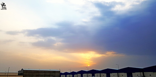 sky sunset riyadh ksa saudi warehouses cloud blue