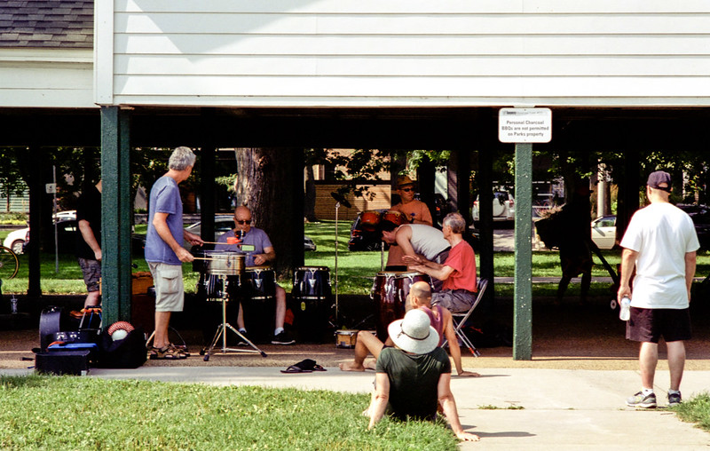 Drummers in the Boatshed