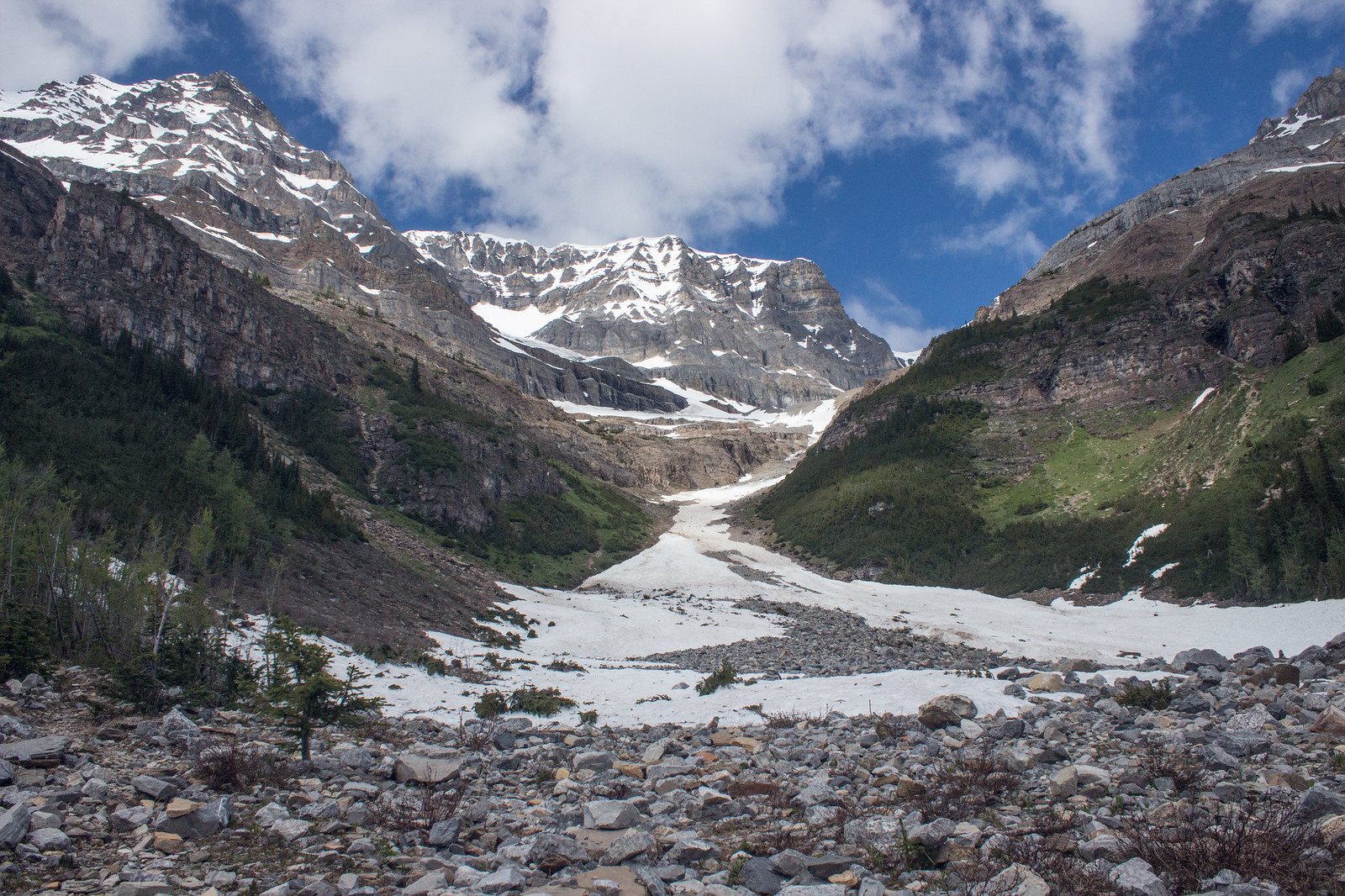 View towards the Victoria Glacier