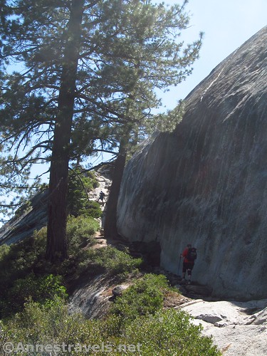 Part of the North Dome Trail below the trail junction in Yosemite National Park, California