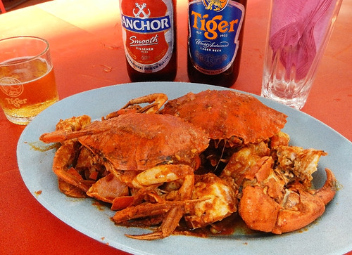 Chile Crab at the Portugis settlement in Melaka, Malasia