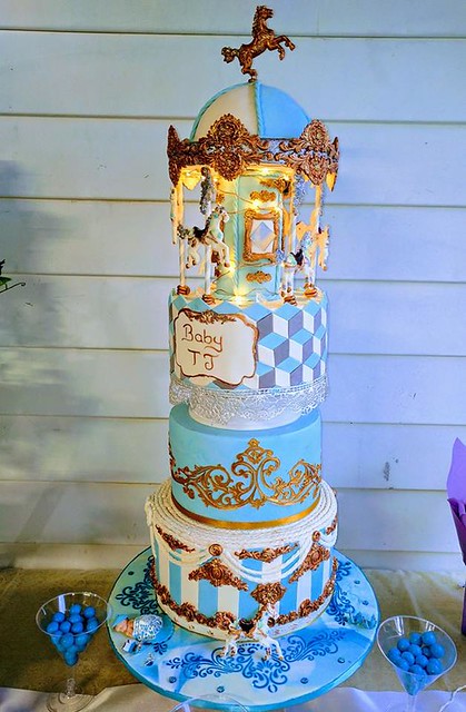 Rotating Carousel Cake from Anna Dritsakis of I Dream of Cake by Anna