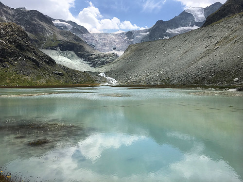 lake blue glacier mountains alps switzerland moiry anniviers val ice landscape