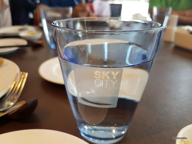 SkyCity Bistro water glass