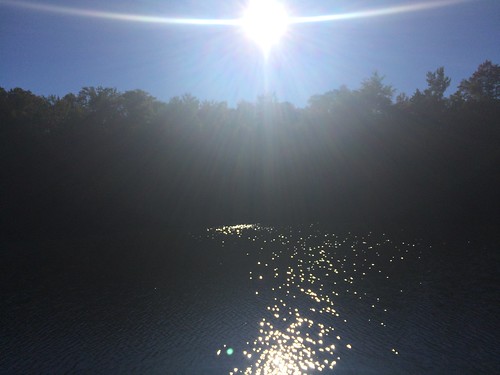 sky sun light rays lightray tree trees adirondack adirondacks water lake pond