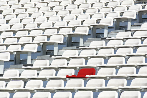 One red seat