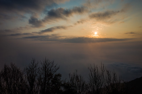 ricoh grdigital grd grii hiking 登山 北大武山 mountain clouds 雲 雲海 sunset 夕陽