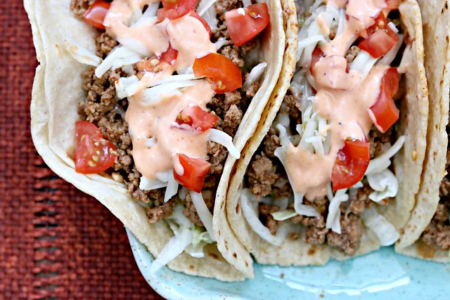 Sriracha Beef Tacos Top Close