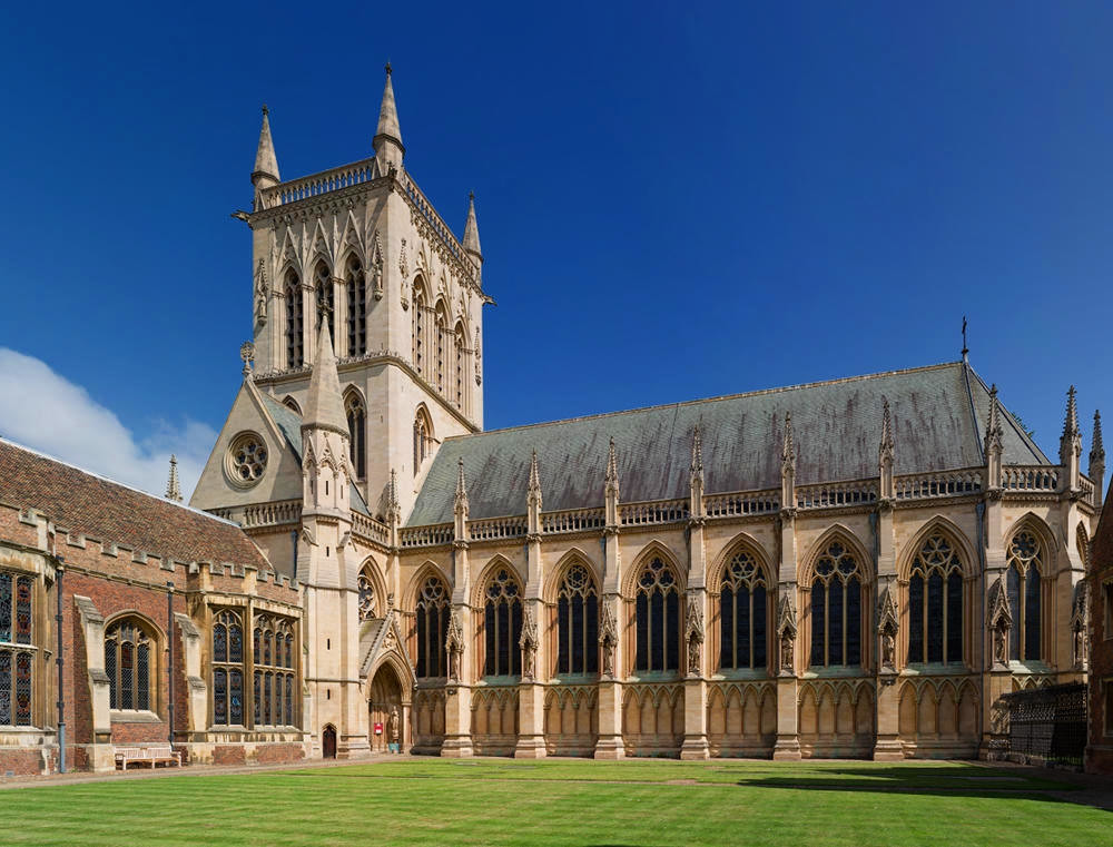 The Chapel of St John's College from across First Court in Cambridge, England. Credit David Iliff