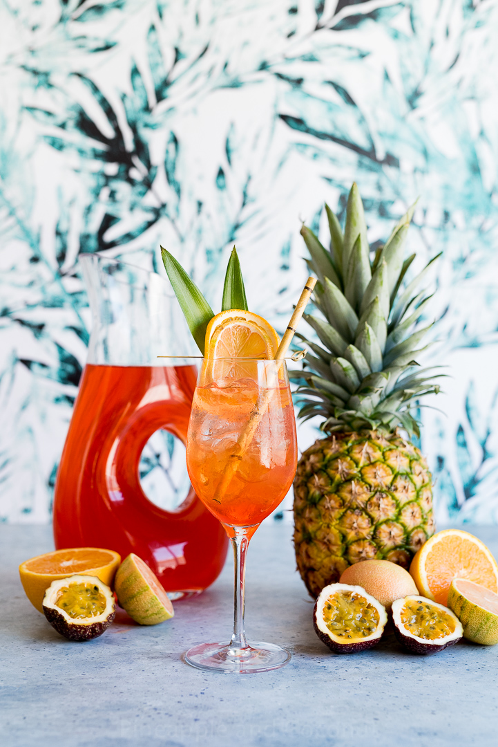 Tropical Rosé Aperol Spritz Cocktail www.pineappleandcoconut.com #DiscoverWorldMarket #Ad