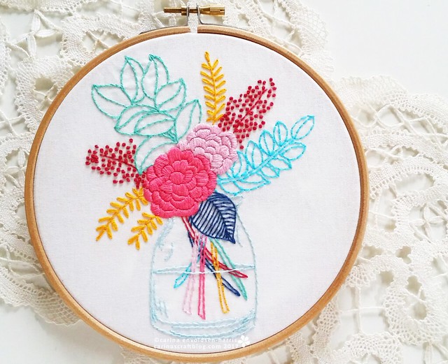 Summer in A Jar embroidery pattern
