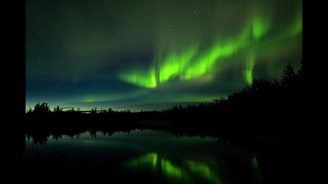 Aurora over Floodwaters