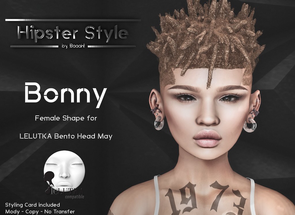 [Hipster Style] Bonny Female Shape for LELUTKA Bento Head May - SecondLifeHub.com