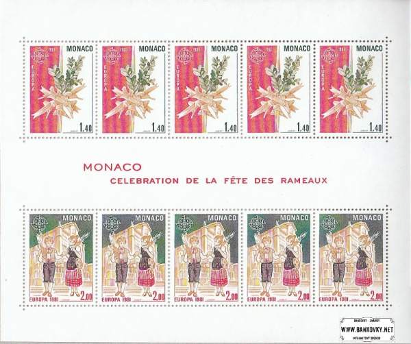 Známky Monako 1981 Európsky folklór